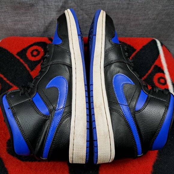 %SIZE 9.5 MEN NIKE JORDAN 1 MID ROYAL 554724-068 AJ18 main image 6